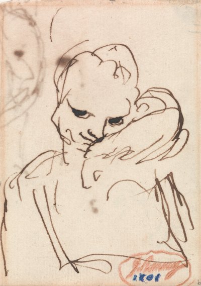 A Girl with a Rabbit or Pet Dog on Her Shoulder by George Romney